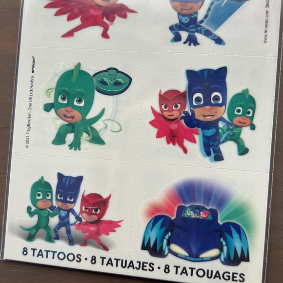 8 pcs PJ Masks Hero Tattoos - Picture 5 of 6